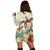 Hawaii Turtle Flowers Coconut Tree Leaf Hoodie Dress - AH - Polynesian Pride