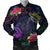 Hawaii Turtle Hibiscus Bomber Jacket - Day Style - AH Black Unisex - Polynesian Pride