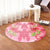 Hawaii Turtle Hibiscus Round Carpet - Pink Style - AH - Polynesian Pride