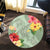 Hawaii Turtle Hibiscus Round Carpet - Tink Style - AH - Polynesian Pride