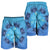 Hawaii Turtle Hibiscus Blue Men's Shorts - AH - Polynesian Pride