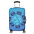 Hawaii Turtle Hibiscus Blue Luggage Covers - AH Black - Polynesian Pride