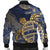 Hawaii Turtle Hibiscus Gold Bomber Jacket - Kyn Style - AH - Polynesian Pride