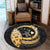 Hawaii Turtle Hibiscus Map Polynesian Round Carpet - AH - Polynesian Pride