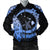 Hawaii Turtle Hibiscus Map Polynesian Bomber Jacket Blue - AH Black Unisex - Polynesian Pride