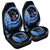 Hawaii Turtle Hibiscus Map Polynesian Car Seat Covers Blue - AH Universal Fit Black - Polynesian Pride