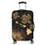 Hawaii Turtle Hibiscus Map Polynesian Luggage Covers Gold - AH Black - Polynesian Pride