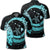 Hawaii Turtle Hibiscus Map Polynesian Polo Shirt Turquoise Unisex Black - Polynesian Pride