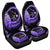 Hawaii Turtle Hibiscus Map Polynesian Car Seat Covers Violet - AH Universal Fit Black - Polynesian Pride