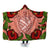 Hawaii Turtle Hibiscus Pink Hooded Blanket - Fide Style - AH Hooded Blanket White - Polynesian Pride