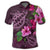 Hawaii Turtle Hibiscus Pink Simple Polo Shirt - Polynesian Pride