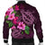 Hawaii Turtle Hibiscus Pink Simple Bomber Jacket - AH - Polynesian Pride