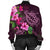 Hawaii Turtle Hibiscus Pink Simple Bomber Jacket - AH - Polynesian Pride