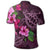 Hawaii Turtle Hibiscus Pink Simple Polo Shirt - Polynesian Pride