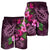 Hawaii Turtle Hibiscus Pink Simple Men's Shorts - AH - Polynesian Pride