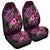 Hawaii Turtle Hibiscus Pink Simple Car Seat Covers - AH Universal Fit Black - Polynesian Pride