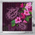 Hawaii Turtle Hibiscus Pink Simple Shower Curtain - AH 177 x 172 (cm) Black - Polynesian Pride