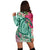 Hawaii Turtle Hibiscus Plumeria Hoodie Dress - Hug Style - AH - Polynesian Pride