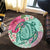 Hawaii Turtle Hibiscus Plumeria Round Carpet - Hug Style - AH - Polynesian Pride