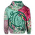 Hawaiian Turtle Hibiscus Plumeria Hoodie Hug Style - Polynesian Pride