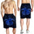 Hawaii Turtle Hibiscus Polynesian Men's Shorts - Full Style - Blue - AH - Polynesian Pride