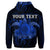 Custom Hawaii Turtle Hibiscus Polynesian Hoodie Full Style Blue - Polynesian Pride