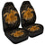 Hawaii Turtle Hibiscus Polynesian Car Seat Covers - Full Style - Gold - AH Universal Fit Black - Polynesian Pride