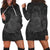 Hawaii Turtle Hibiscus Polynesian Hoodie Dress - Full Style - Gray - AH Black - Polynesian Pride