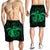 Hawaii Turtle Hibiscus Polynesian Men's Shorts - Full Style - Green - AH - Polynesian Pride