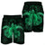 Hawaii Turtle Hibiscus Polynesian Men's Shorts - Full Style - Green - AH - Polynesian Pride