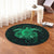 Hawaii Turtle Hibiscus Polynesian Round Carpet - Full Style - Green - AH - Polynesian Pride