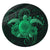 Hawaii Turtle Hibiscus Polynesian Round Carpet - Full Style - Green - AH Round Carpet Luxurious Plush - Polynesian Pride