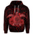 Custom Hawaii Turtle Hibiscus Polynesian Hoodie Full Style Red - Polynesian Pride