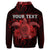 Custom Hawaii Turtle Hibiscus Polynesian Hoodie Full Style Red - Polynesian Pride