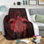 Hawaii Turtle Hibiscus Polynesian Premium Blankets - Full Style - Red - AH - Polynesian Pride