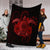 Hawaii Turtle Hibiscus Polynesian Premium Blankets - Full Style - Red - AH - Polynesian Pride