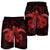 Hawaii Turtle Hibiscus Polynesian Men's Shorts - Full Style - Red - AH - Polynesian Pride