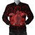 Hawaii Turtle Hibiscus Polynesian Bomber Jacket - Full Style - Red - AH Black Unisex - Polynesian Pride