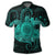 Hawaii Turtle Hibiscus Polynesian Polo Shirt Full Style Turquoise - Polynesian Pride