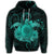 Hawaiian Turtle Hibiscus Polynesian Hoodie Full Style Turquoise - Polynesian Pride