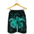 Hawaii Turtle Hibiscus Polynesian Men's Shorts - Full Style - Turquoise - AH - Polynesian Pride