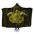 Hawaii Turtle Hibiscus Polynesian Hooded Blanket - Full Style - Yellow - AH Hooded Blanket White - Polynesian Pride