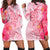 Hawaii Turtle Hibiscus Vintage Pink Hoodie Dress - AH Black - Polynesian Pride