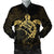 Hawaii Turtle Kanaka Golden Bomber Jacket - AH Black Unisex - Polynesian Pride