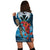 Hawaii Turtle Kanaka Hibiscus Stary Night Hoodie Dress - AH - Polynesian Pride