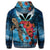 Hawaiian Turtle Kanaka Hibiscus Stary Night Hoodie - Polynesian Pride