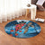 Hawaii Turtle Kanaka Hibiscus Stary Night Round Carpet - AH - Polynesian Pride