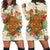 Hawaii Turtle Life Hibiscus Design Hoodie Dress - AH Black - Polynesian Pride