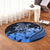 Hawaii Turtle Map Polynesian Round Carpet Safety Blue - AH - Polynesian Pride