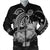 Hawaii Turtle Map Polynesian Bomber Jacket Safety Gray - AH Black Unisex - Polynesian Pride